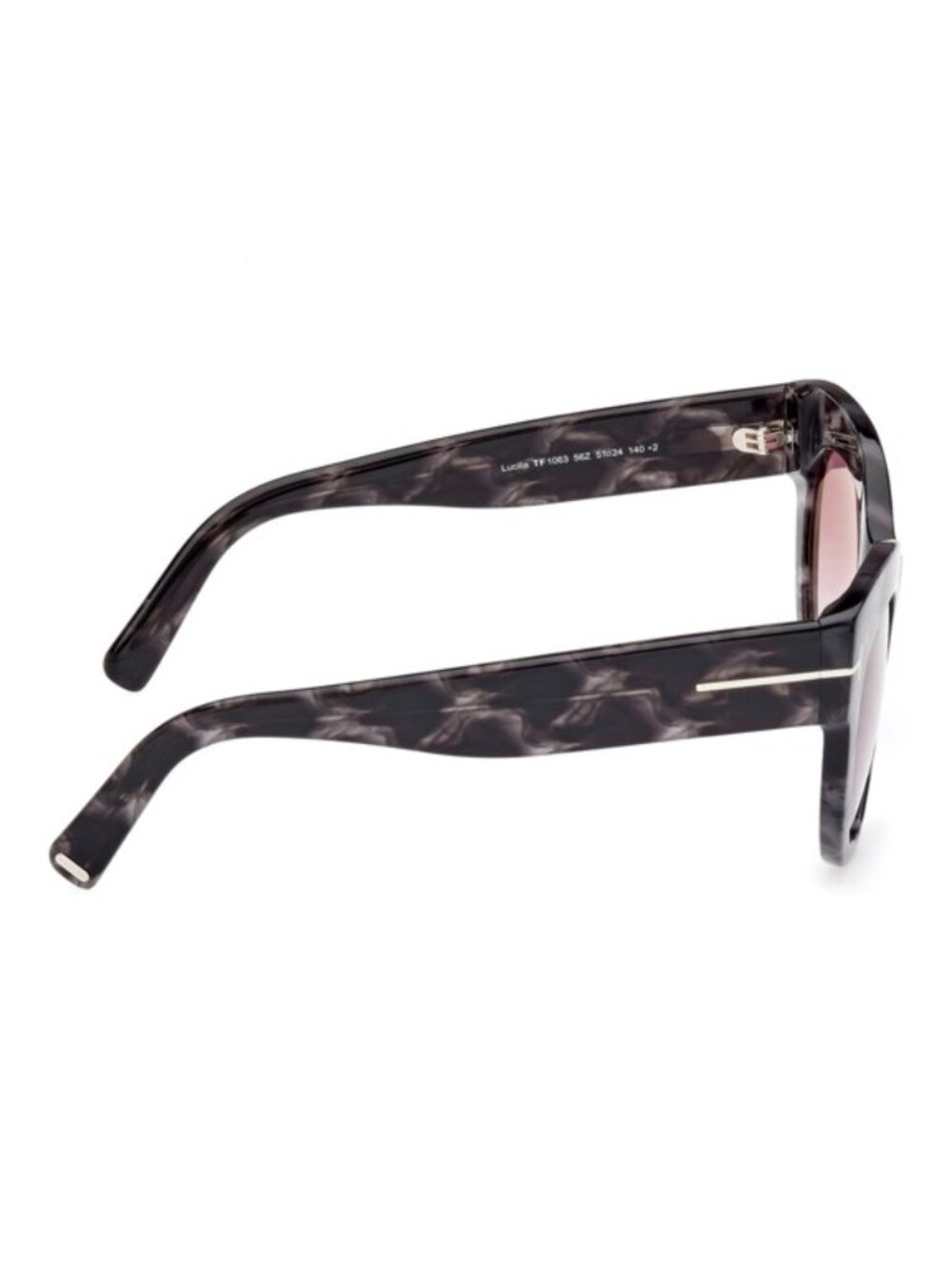NWT Tom Ford Lucilla 51mm Gradient Cat Eye Sunglasses Black Havana / Purple Blue - Picture 7 of 7